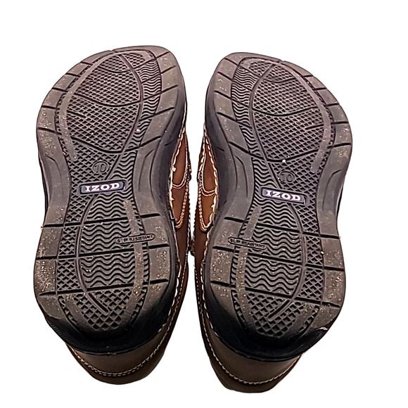 IZOD Charlie Men’s Slip-On Loafers Size 10,Dark Tan Leather, Excellent Condition - Picture 6 of 6